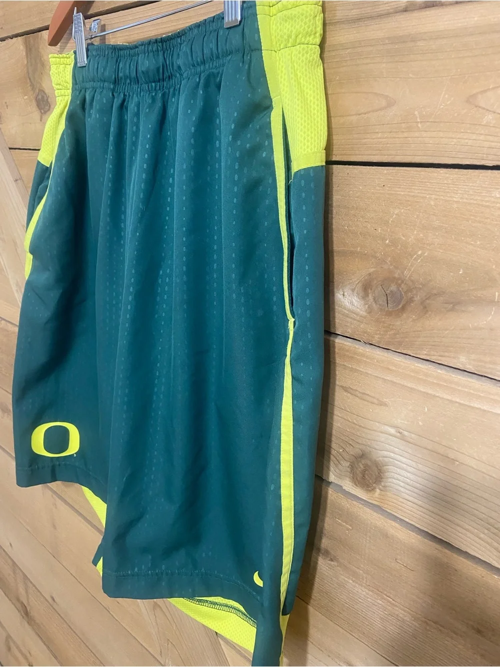 Nike Green & Yellow Oregon Ducks Athletic Shorts